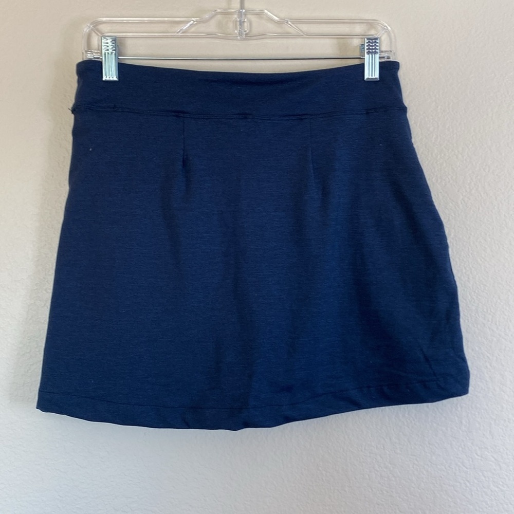 Quince Ultra Side slit skort Heather navy blue size small - Picture 4 of 6